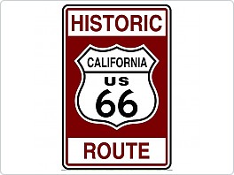 Plechová cedule Route 66, 20x30cm