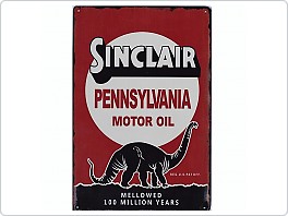 Plechová cedule motor oil Sinclair, 20x30cm