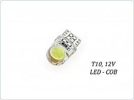 LED žárovka T10 (W5W) 2xLED COB 12V, bílá