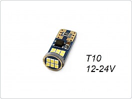 LED žárovka T10 (W5W) 18SMD Ultra, 12V-24V - bílá, CANBUS, 1ks