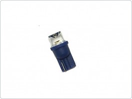 LED žárovka T10 (W5W) 12V, modrá, rozptylová čočka