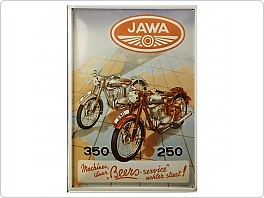 Plechová cedule moto Jawa, 20x30cm