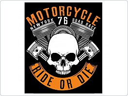 Plechová cedule Motorcykle 76, 20x30cm