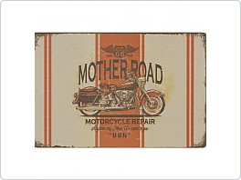 Plechová cedule moto Mother Road Route 66, 20x30cm
