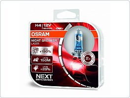 Autožárovka Osram H4 12V 60/55W +150% Night Breaker Laser, 2ks