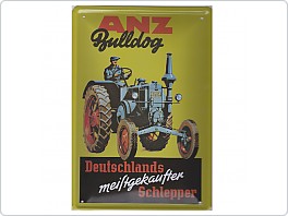 Plechová cedule traktor Bulldog, 20x30cm