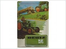 Plechová cedule traktor Deutz, 20x30cm