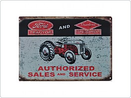 Plechová cedule traktor Ford, 20x30cm