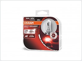 Autožárovka Osram H4 12V 60/55W Night Breaker Silver +100%, 2ks