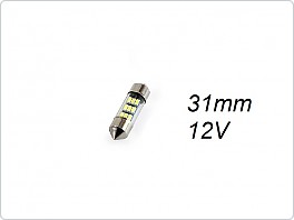 Autožárovka LED sufit 9SMD, 12V 31mm, bílá