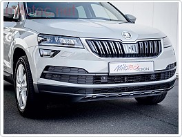 Ochranná lišta předního nárazníku - černý lesklý klavírlak, Karoq