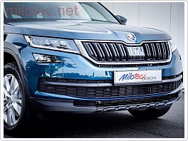 Ochranná lišta předního nárazníku - černý lesklý klavírlak, Kodiaq