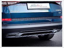 Autodoplňky Škoda Kodoaq koncovky výfuku, ABS černý lesklý klavírlak