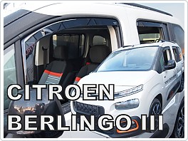Plexi ofuky oken, deflektory Citroen Berlingo 2018-, přední 