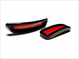 Škoda Karoq - atrapy výfuku RS design RS230 Glossy black - GLOWING RED