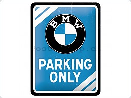 Plechová cedule BMW Parking Only, 15x20cm