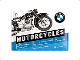 Plechová cedule BMW Motorcycles, 30x40cm