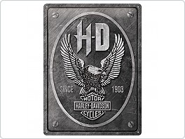 Plechová cedule Harley Davidson Metal Eagle, 30x40cm