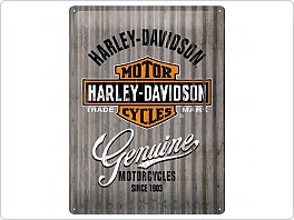 Plechová cedule Harley Davidson metal Genuine, 30x40cm