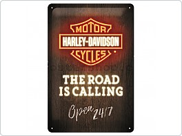 Plechová cedule Harley Davidson Open, 20x30cm
