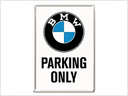 Plechová cedule BMW Parking Only, 10x14cm