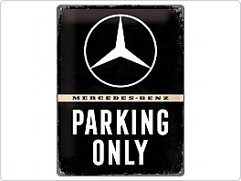Plechová cedule Mercedes Parking Only, 30x40cm