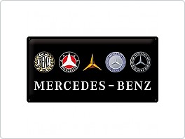 Plechová cedule Mercedes logo, 25x50cm
