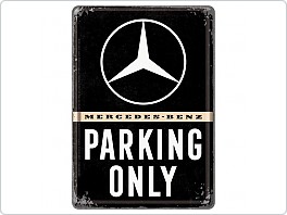 Plechová cedule Mercedes Parking Only, 10x14cm