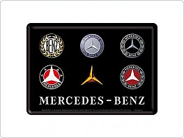 Plechová cedule Mercedes Logo, 10x14cm
