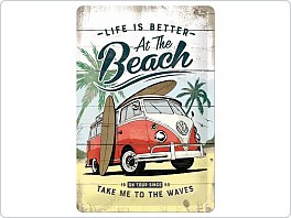 Plechová cedule VW T1 Beach , 20x30cm