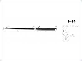 Boční ochranné lišty dveří 99+65cm