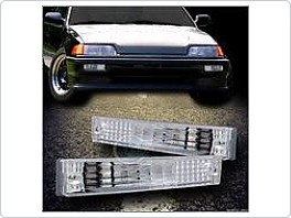 Honda Civic 1990-1992, přední blinkry do nárazníku, čiré - výprodej