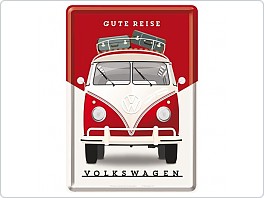 Plechová cedule VW Gute Reise, 10x14cm