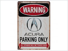 Plechová cedule Acura Parking only, 20x30cm