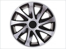 Kryty kol, poklice na kola, Draco CS černé stříbrné 16, 1ks, pouze po 4ks *