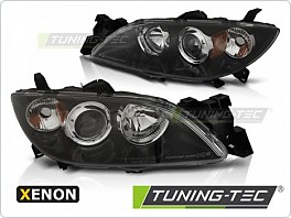 Přední světla Mazda 3 2003-2009, černá 