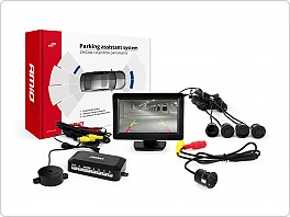 Parkovací, couvací asistent s kamerou led XD308, monitorem a senzory 23mm