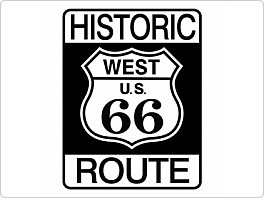 Plechová cedule Route 66 Historic, 30x40cm