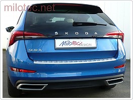 Dummy Milotec - koncovky výfuku Alu Brush, Škoda Scala