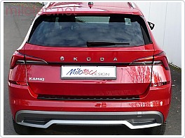 Lišta nad zadní SPZ, černý lesklý klavírlak, Škoda Kamiq 2019-