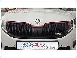 Škoda Octavia 3 facelift 2017- červená linka na přední masku Racing, Milotec
