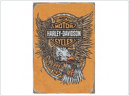 Plechová cedule Harley Davidson orel, 20x30cm
