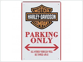 Plechová cedule Harley Davidson Parking Only, 20x30cm