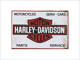 Plechová cedule Harley Davidson servis, 20x30cm