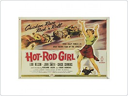 Plechová cedule HOT ROD Girl, 20x30cm