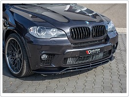 Maxton Design splitter, spoiler pod originální přední nárazník BMW X5 E70, facelift M-pack 2010-2013