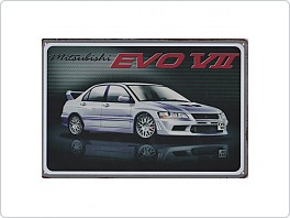 Plechová cedule Mitshubishi Evo 7, 20x30cm