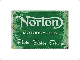 Plechová cedule moto Norton, 20x30cm