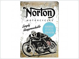 Plechová cedule moto Norton, 20x30cm