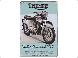 Plechová cedule moto Triumph, 20x30cm